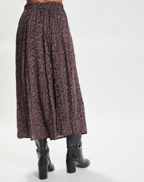 Jupe Longue rayée Lurex noire
