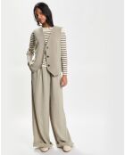Gilet sans manches En V kaki