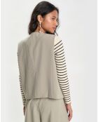 Gilet sans manches En V kaki