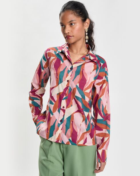 Chemise col Classique verte