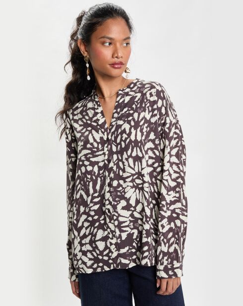Blouse Imprimée noire