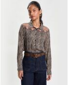 Chemise imprimée Lurex Ml noire