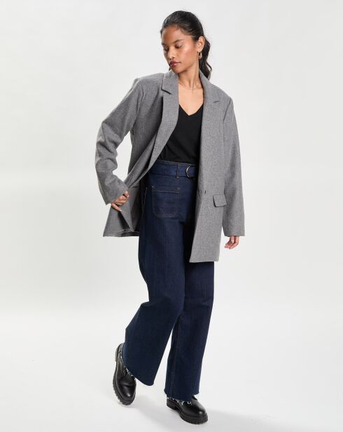 Veste en Laine Melangée grise