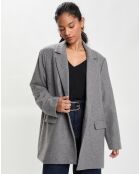 Veste en Laine Melangée grise