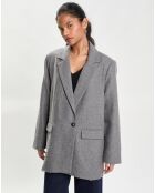 Veste en Laine Melangée grise