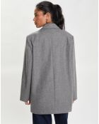 Veste en Laine Melangée grise