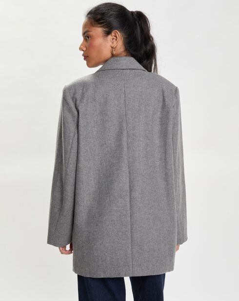 Veste en Laine Melangée grise
