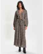 Robe Longue rayée Lurex noire