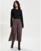 Jupe Longue rayée Lurex noire