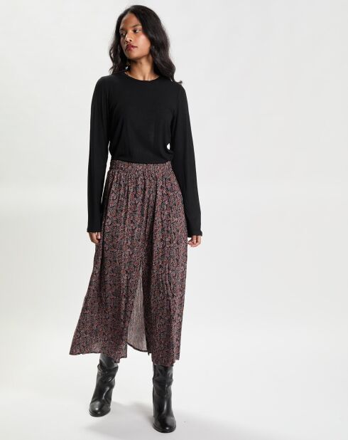 Jupe Longue rayée Lurex noire