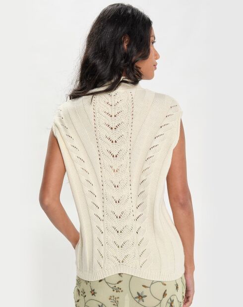 Maglione senza maniche Bia ecru