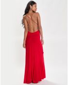 Robe Itaque Fleurs rouge