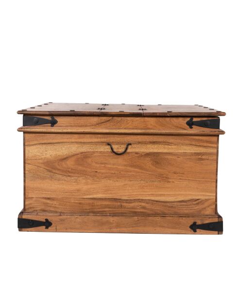 Table basse coffre carrée en acacia massif
