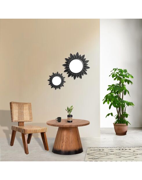 Table basse bois ronde 70 cm | Acacia Dimona