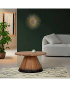 Table basse ronde bois 80 cm  Acacia Dimona