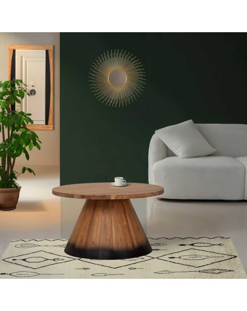 Table basse ronde bois 80 cm  Acacia Dimona