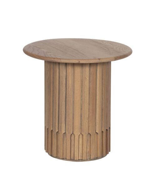 Table d'appoint ronde pour canapé  Chêne Dalta