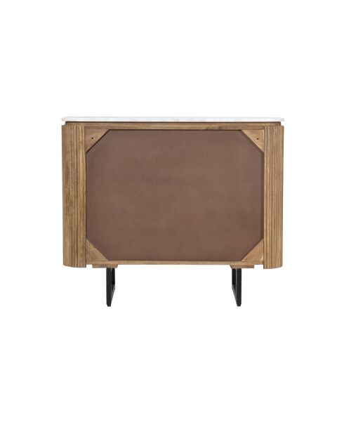 Buffet bas 2 portes plateau marbre blanc  Manguier Kfir II