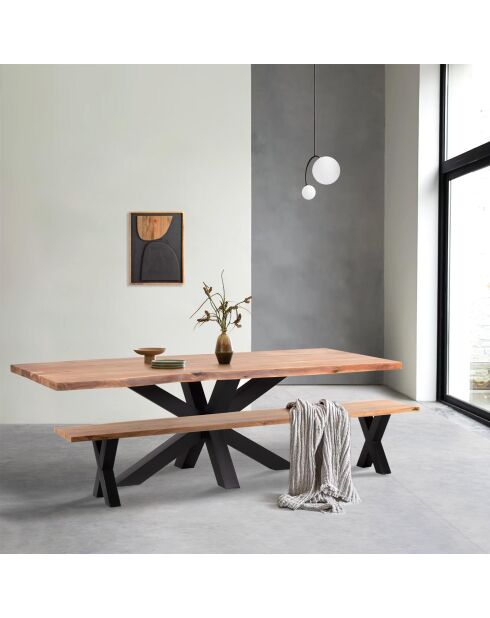 240 cm großer rechteckiger Esstisch | Acacia Bunting