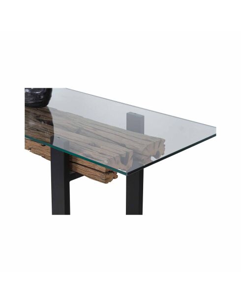 Console bois recyclé et métal | Bois recyclé Sufa