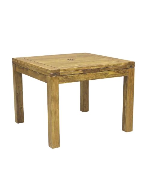 Table carrée 70x70 cm avec rallonges
