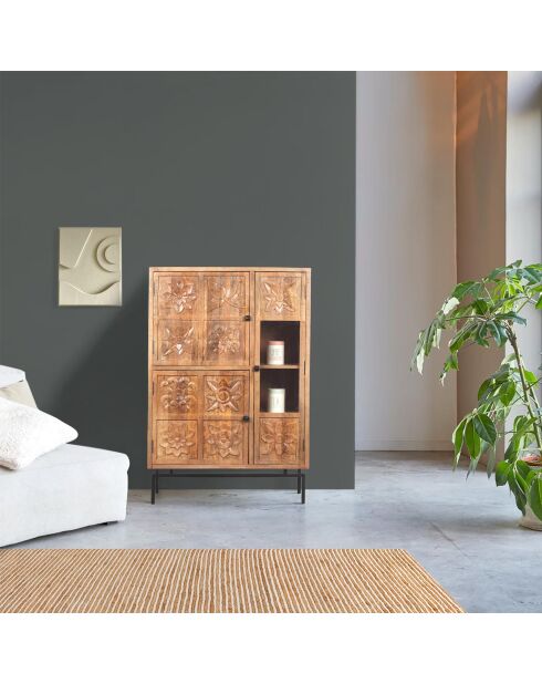 Buffet haut 3 portes  Manguier Sculpture