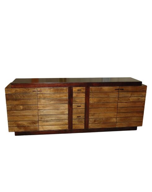 Buffet bois bicolore Grand Modèle 4 portes 3 tiroirs | Manguier Herods