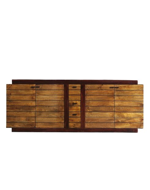 Buffet bois bicolore Grand Modèle 4 portes 3 tiroirs | Manguier Herods