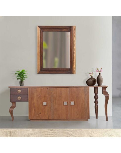 Laag dressoir met 3 deuren en 2 laden | Manguier Ramon