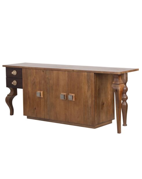 Laag dressoir met 3 deuren en 2 laden | Manguier Ramon