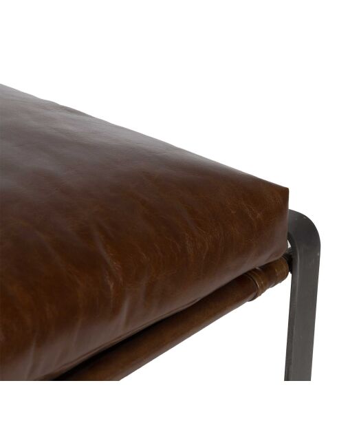 Damo Brauner Lederpuff