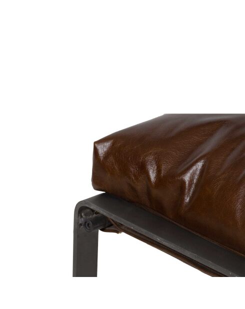 Damo Brauner Lederpuff