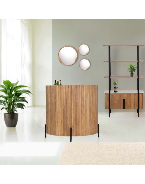 Bar demi lune plateau marbre blanc  Manguier Kfir II