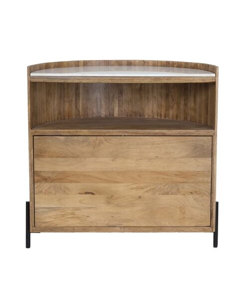 Bar demi lune plateau marbre blanc  Manguier Kfir II