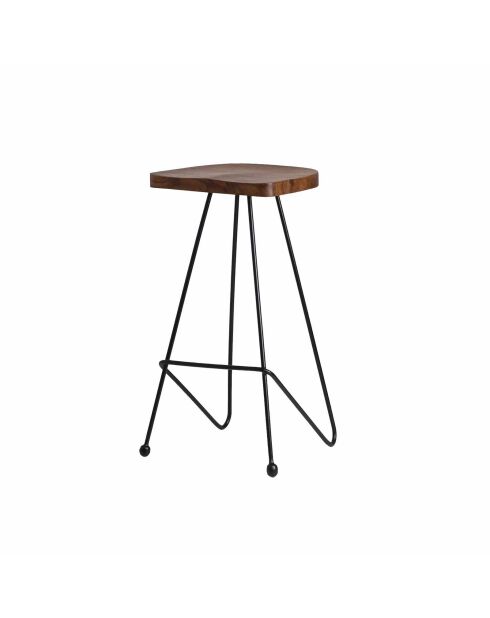 Tabouret de bar acacia et métal  Offre M&M Tila