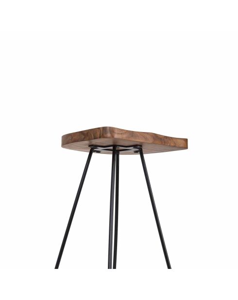 Tabouret de bar acacia et métal  Offre M&M Tila