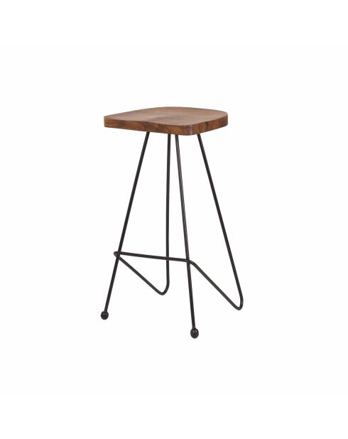 Tabouret de bar acacia et métal  Offre M&M Tila