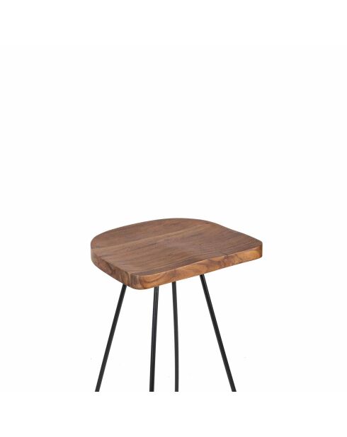 Tabouret de bar acacia et métal  Offre M&M Tila