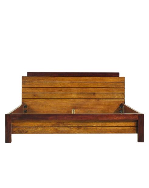Lit 160 cm bois massif bicolore | Manguier Herods