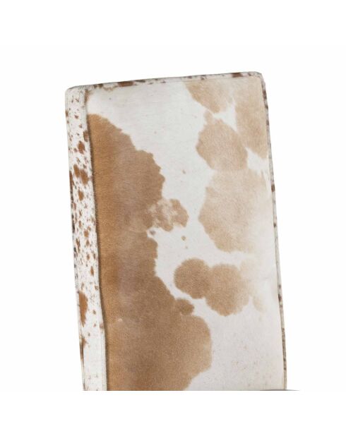 Chaise à haut dossier en peau de vache  Acacia Savage
