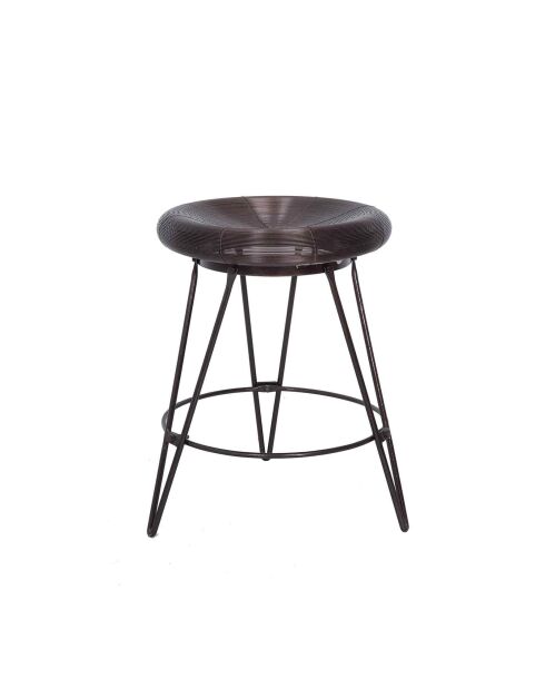 Tabouret fil métal déco cuivre | Métal Step