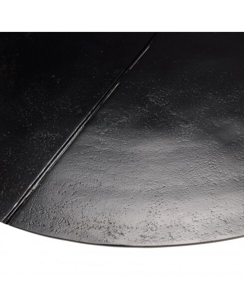 JAMES - Table basse ronde 100x100cm en aluminium noir mat