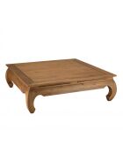 ALIDA - Table basse  opium 120x120cm en bois de teck recyclé massif