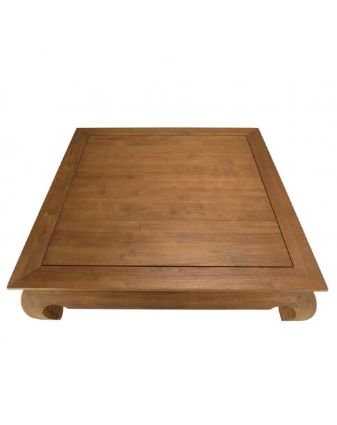 ALIDA - Table basse  opium 120x120cm en bois de teck recyclé massif