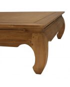 ALIDA - Table basse  opium 120x120cm en bois de teck recyclé massif