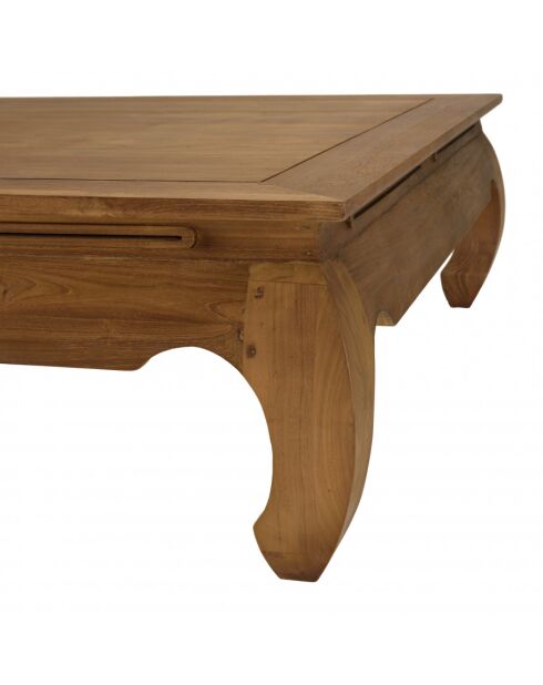 ALIDA - Table basse  opium 120x120cm en bois de teck recyclé massif