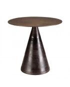 JONAS - Table ronde 80cm alu couleur laiton pied conique