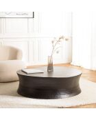 JONAS - Table basse ronde 117x117cm en aluminium noir