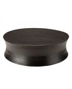 JONAS - Table basse ronde 117x117cm en aluminium noir