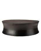 JONAS - Table basse ronde 117x117cm en aluminium noir